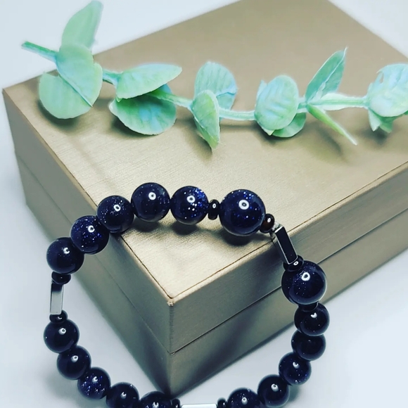 Blue Goldstone bracelet - Picture 4 of 4